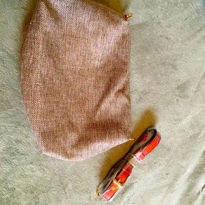 Never used canvas bag with orange strap ❤️